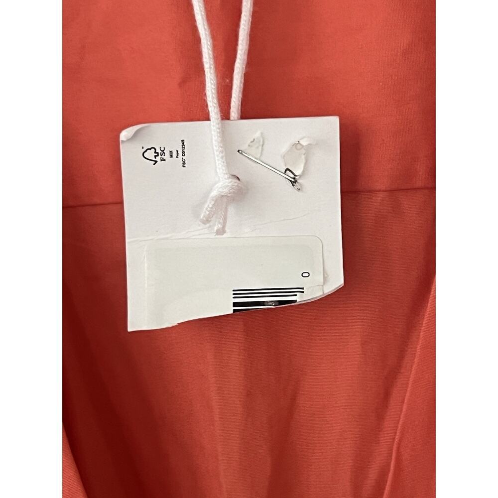 Derek Lam 10 Crosby Tora Tie waist Mini Dress Orange Coral NWTA Tiered V Neck 2 - Picture 8 of 12